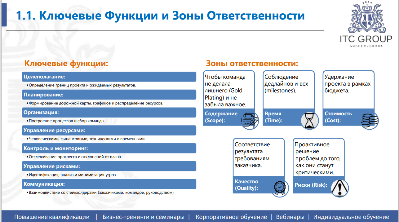 2-3 сентября 2026 года прошёл семинар на тему "Управление проектами" 