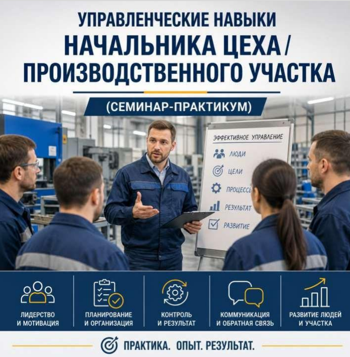 2 сентября 2026 года прошёл семинар на тему "Начальник цеха"
