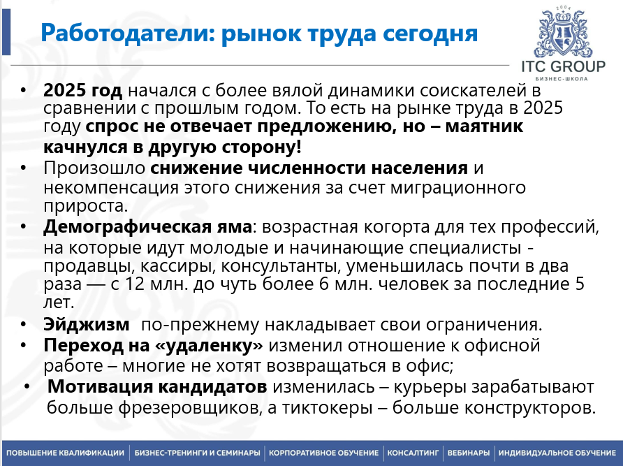 20-21 октября 2025 года прошёл семинар на тему "Подбор, отбор и адаптация персонала"